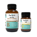 Purityfic Halal Australia Gym Active Vitamin Combo (2 bottles) _ Multi B Stress Relief Vitamin D3