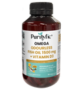 PURITYFIC Omega Odourless Fish Oil + Vitamin D3 (60 Soft Gels) - Supports Heart, Brain, Eye & Bone Health