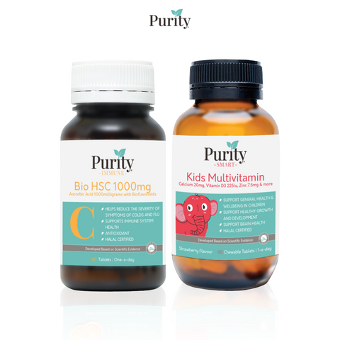 _Purity Purityfic Vitamin Australia Healthy Family Immunity Vitamin Combo Purity Halal Vitamins (2 bottles) _ Kids Multi and Vitamin C