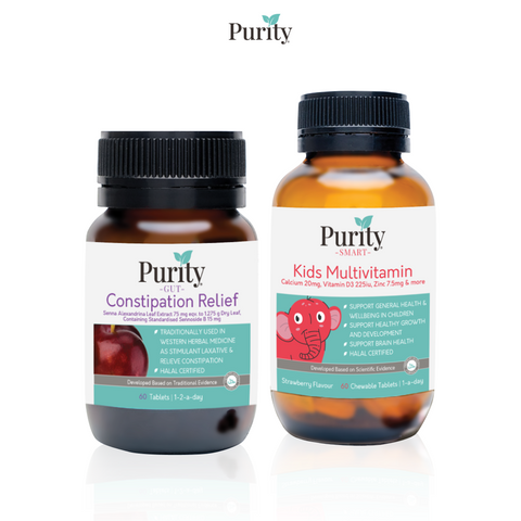 _Purity Purityfic Vitamin Australia Children's Multivitamin & Digestive Vitamin Combo (2 bottles) _ Kids Multi and Gut Constipation Relief