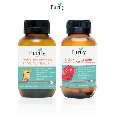 _Purity Purityfic Vitamin Australia Kids Growth & Immunity Combo (2 bottles) _ Kids Multi and Kids Vitamin C Zinc Immune Health